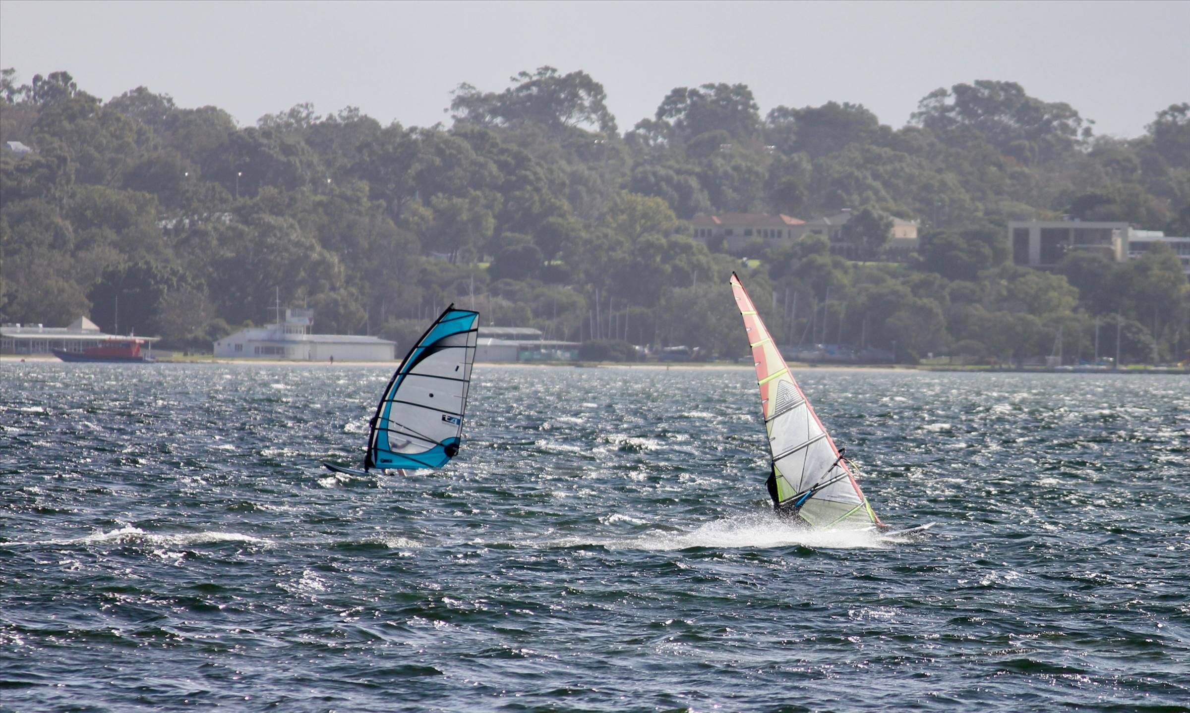 Various Windsurfers on River at Melville at the weekend