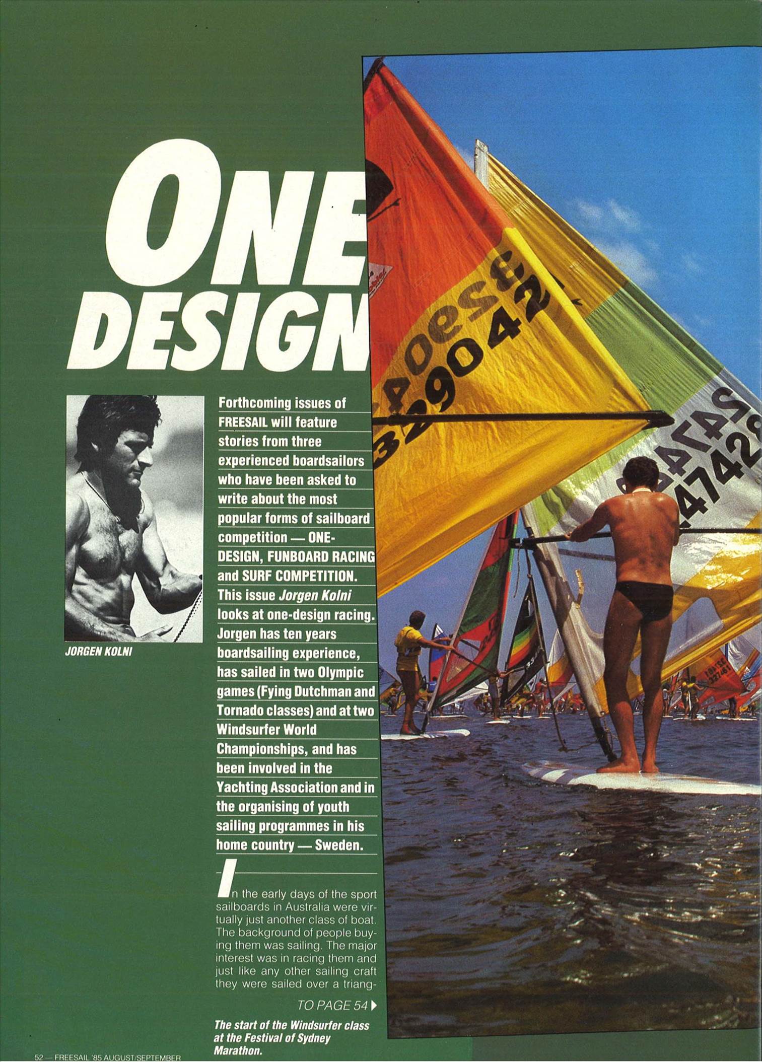 Phil Mcgain and a one design start