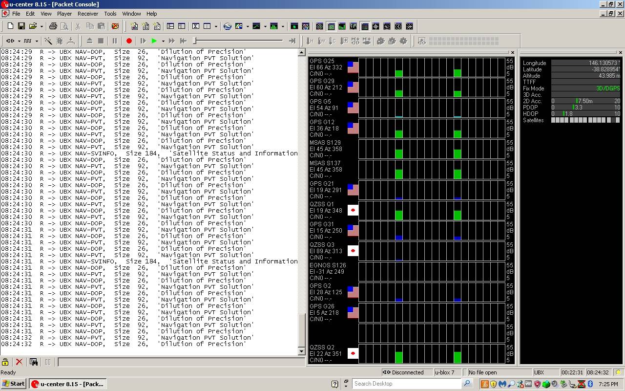 8hz PVT+ DOP and 1 Hz SVINFO