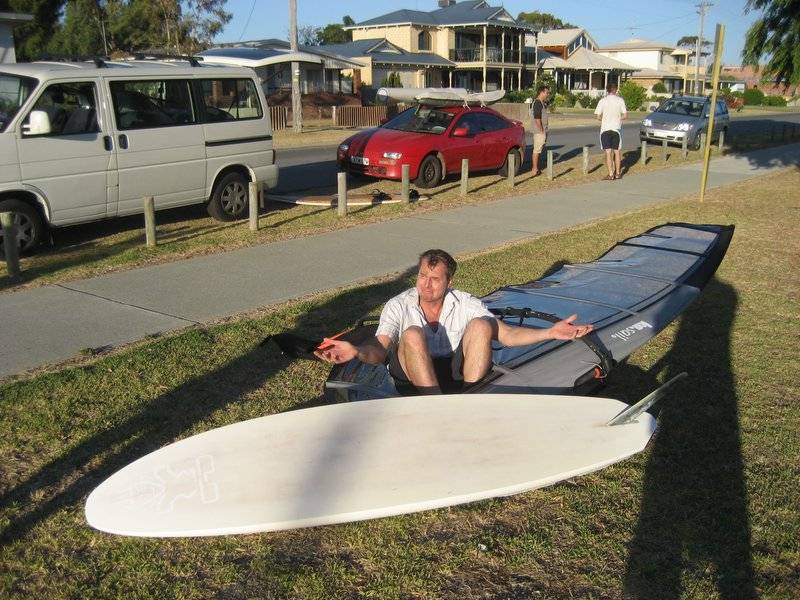 John trimmed his sail down from 5.8 to 5.0 for the occasion