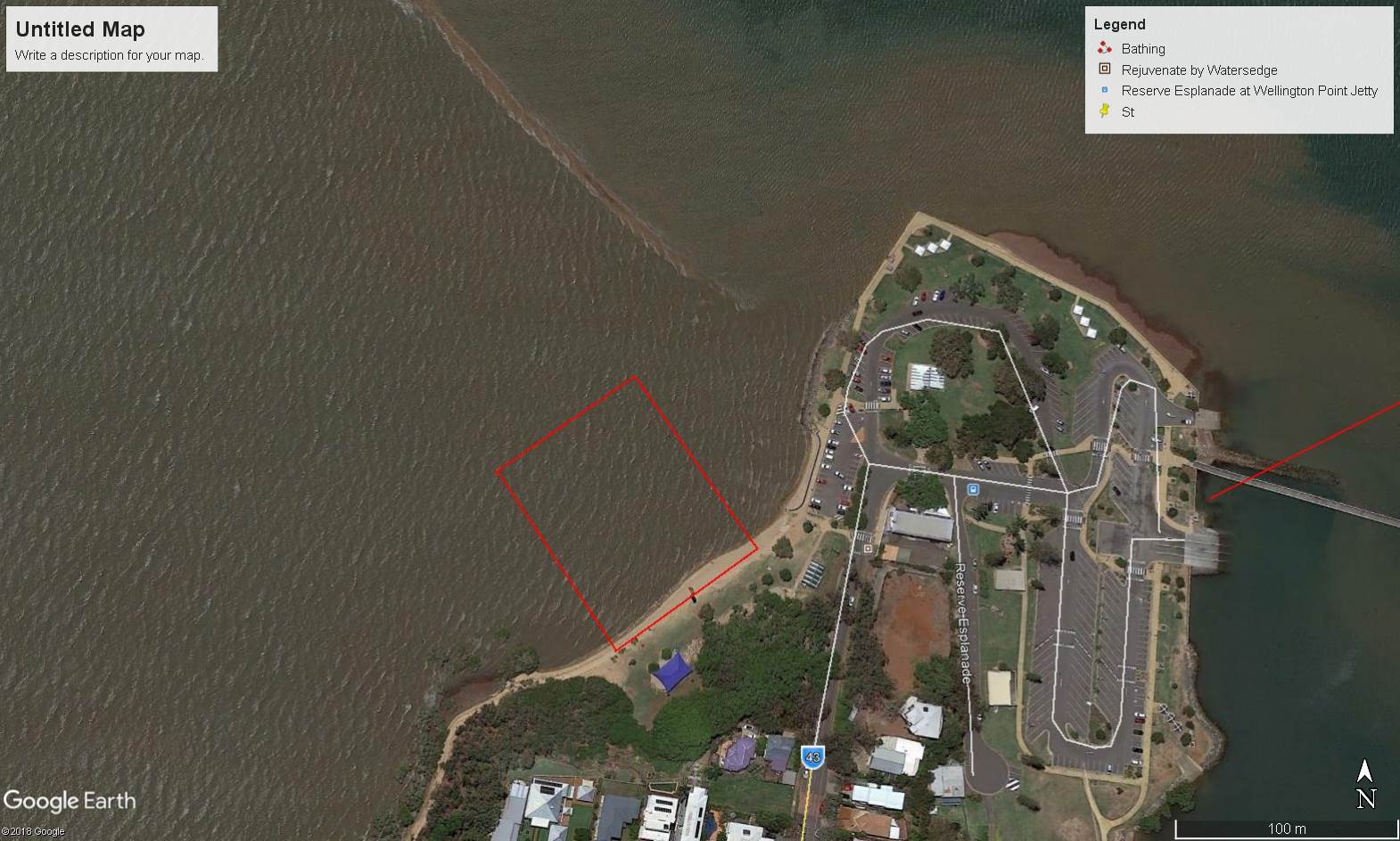 Wellington Pt Bathing Arear with Bathing Reserve