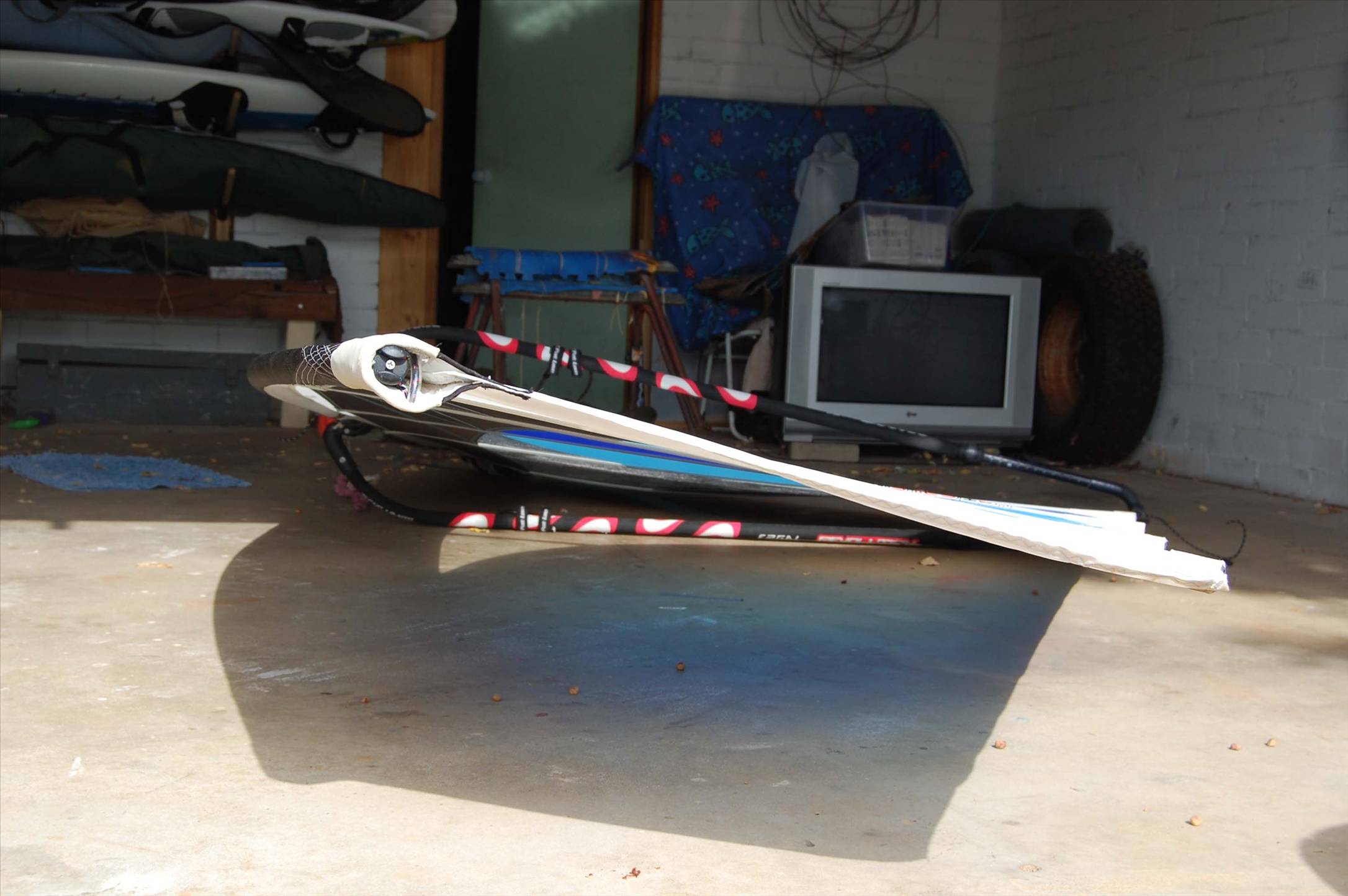 SF rigged for mid wind