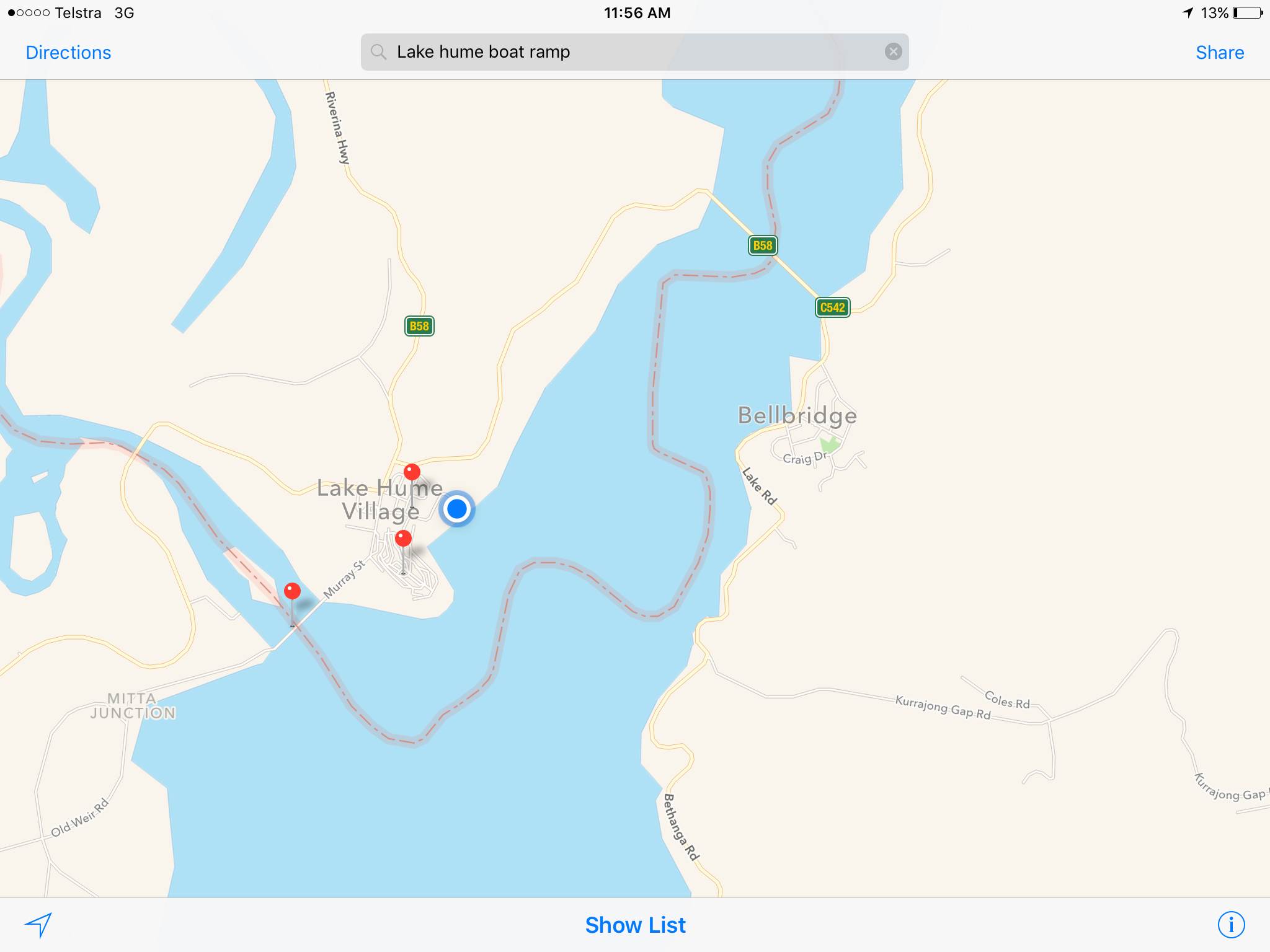 Hume Boat Ramp near Thurgoona