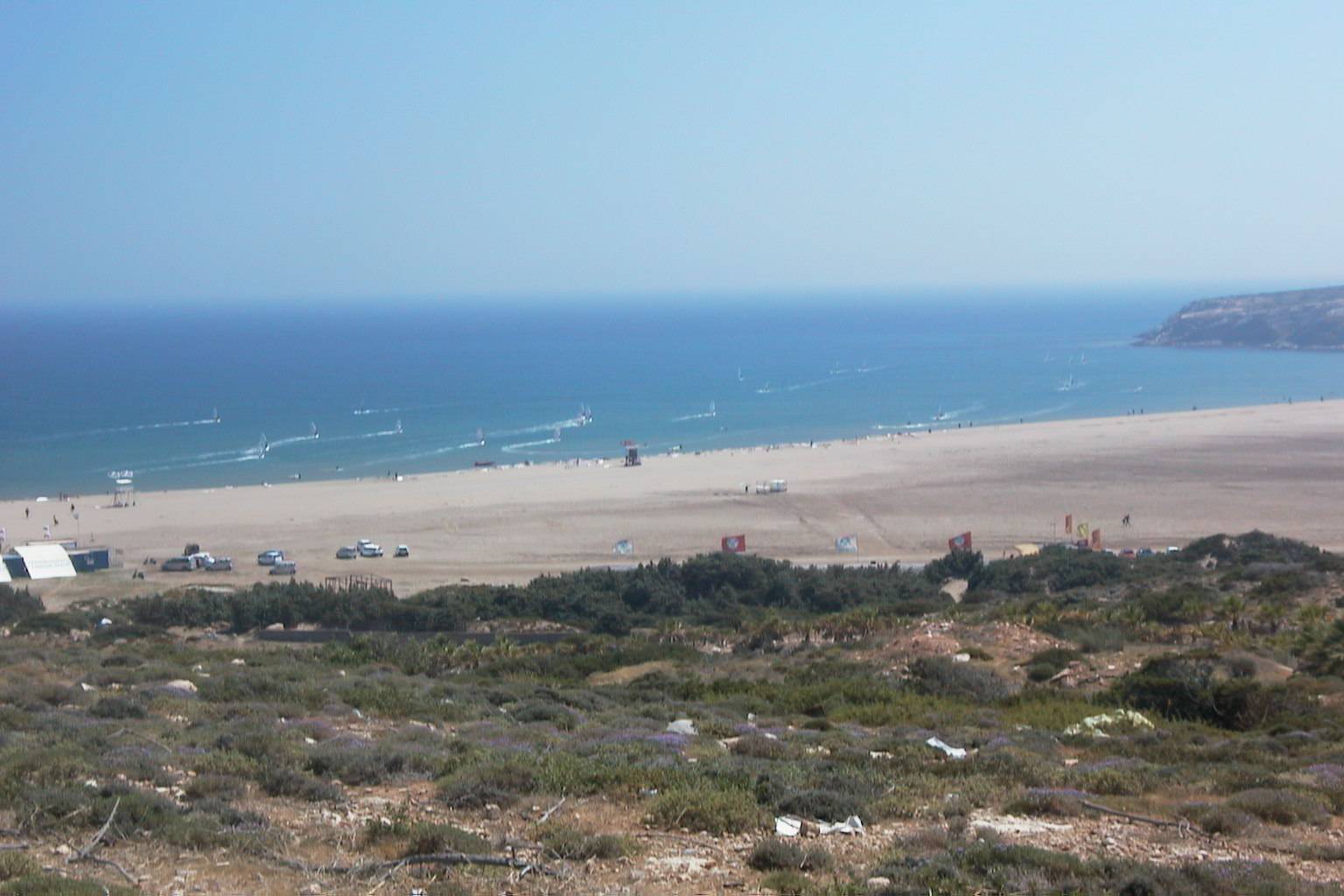 Mediterranean side of the point (flat water speed off shore wind)