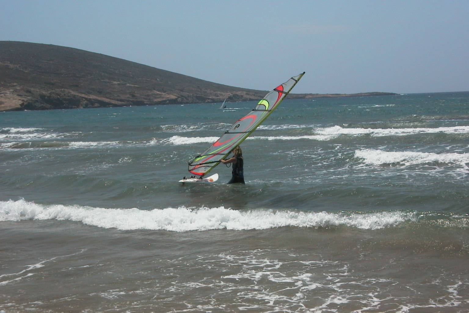 Mediterranean side of the point (flat water speed off shore wind)