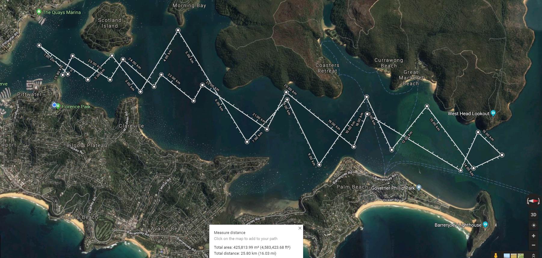 Sunday 14 April 2019 - approx path