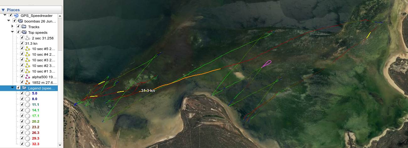 google earth overlay from GPSspeedreader