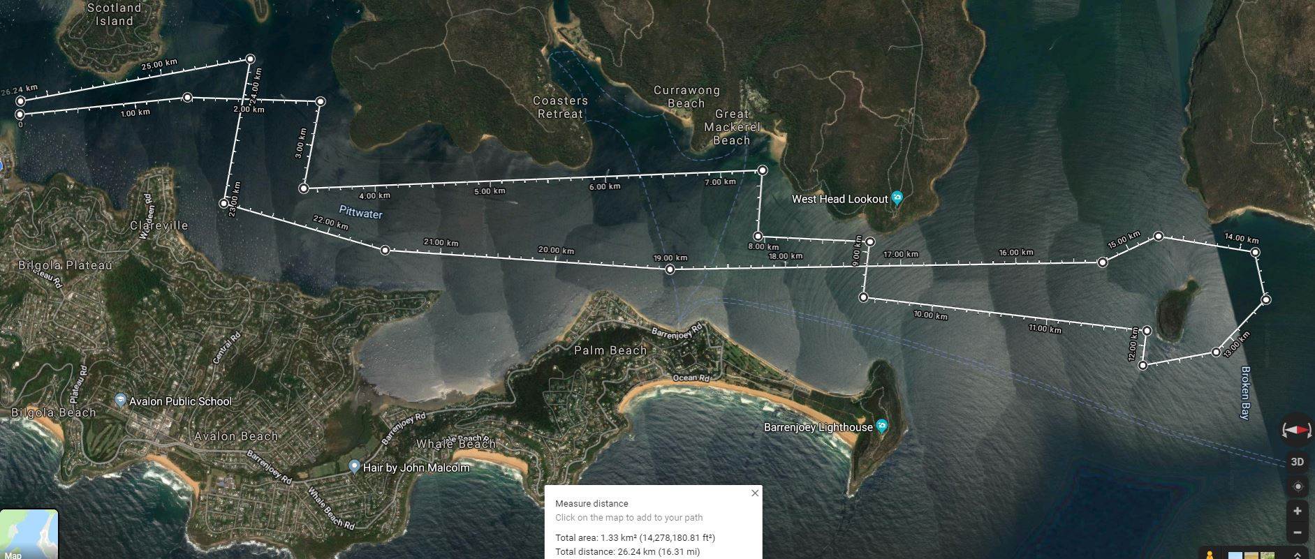 2019-08-18 SaltPanPt to LionIs & return 1415-1545