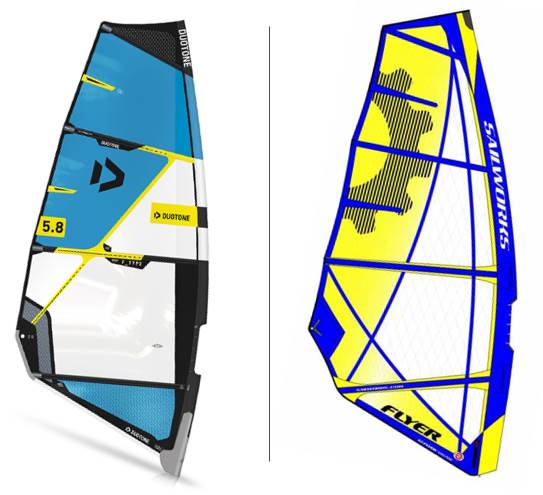 Sailworks Flyer (6.0) vs DuoTone F-type (5.8)