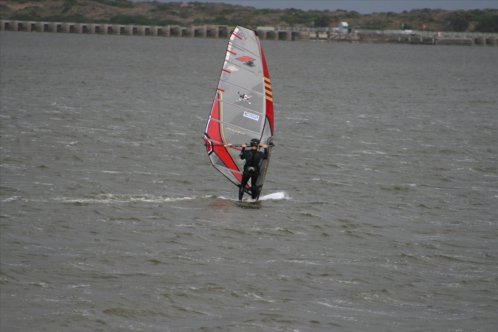 Goolwa Friday 16-05-08  Kym doing 34 NOTS !