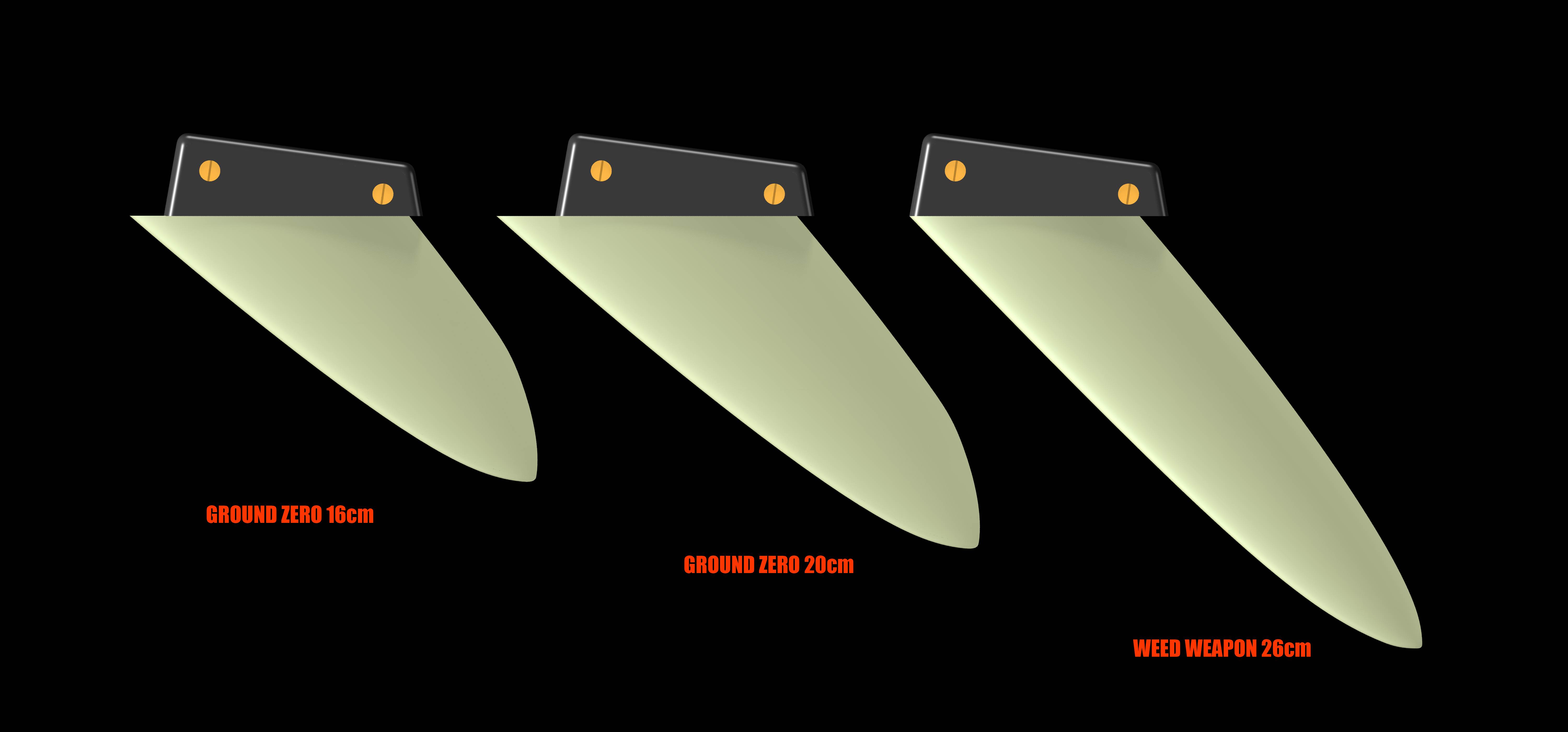 2021 Weed fin prototypes