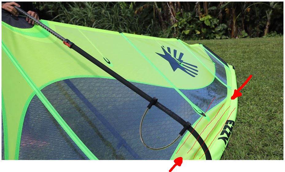 Ezzy Hydra w mast luff wrinkles and downhaul