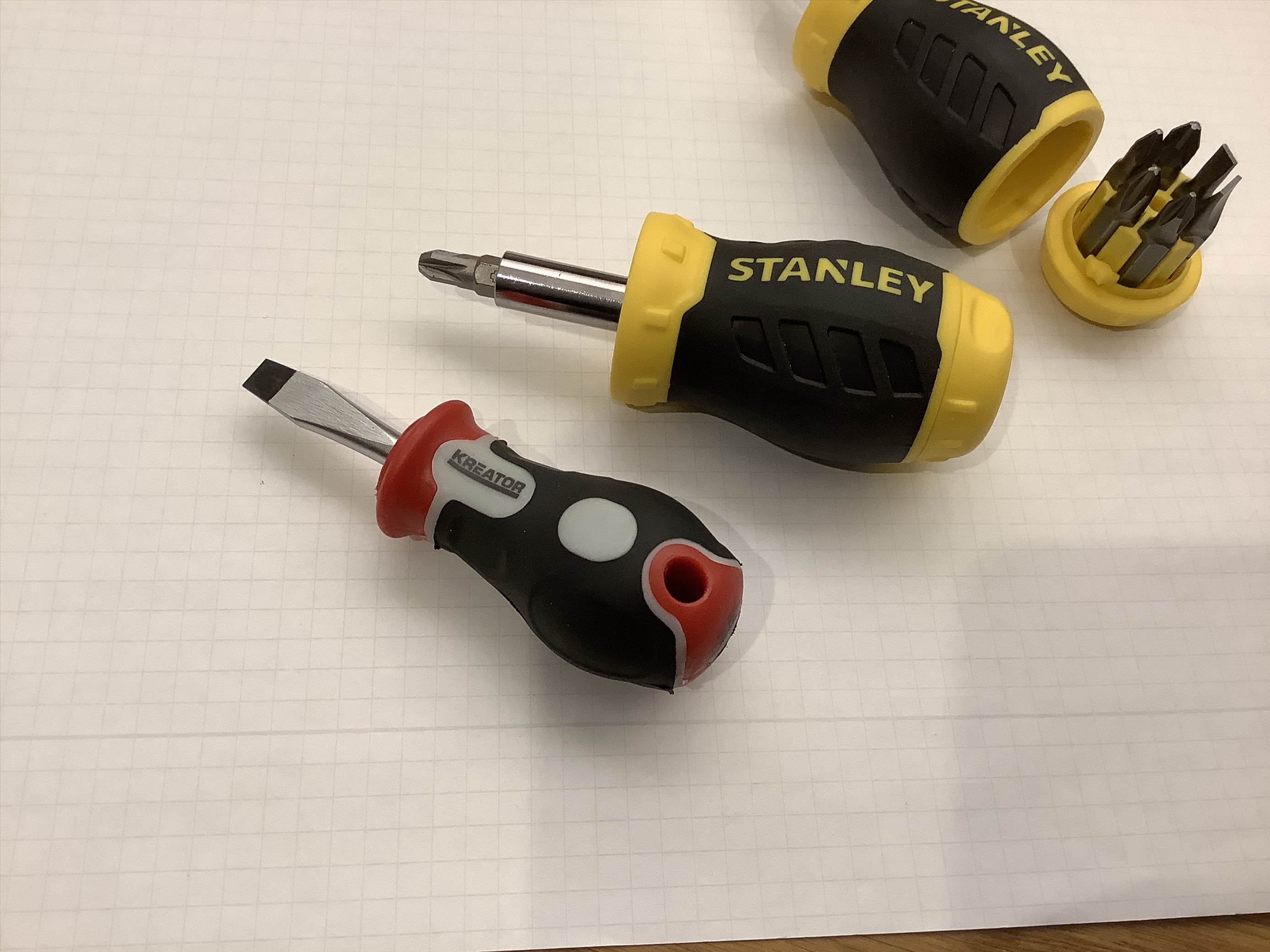 Stubby grip tools