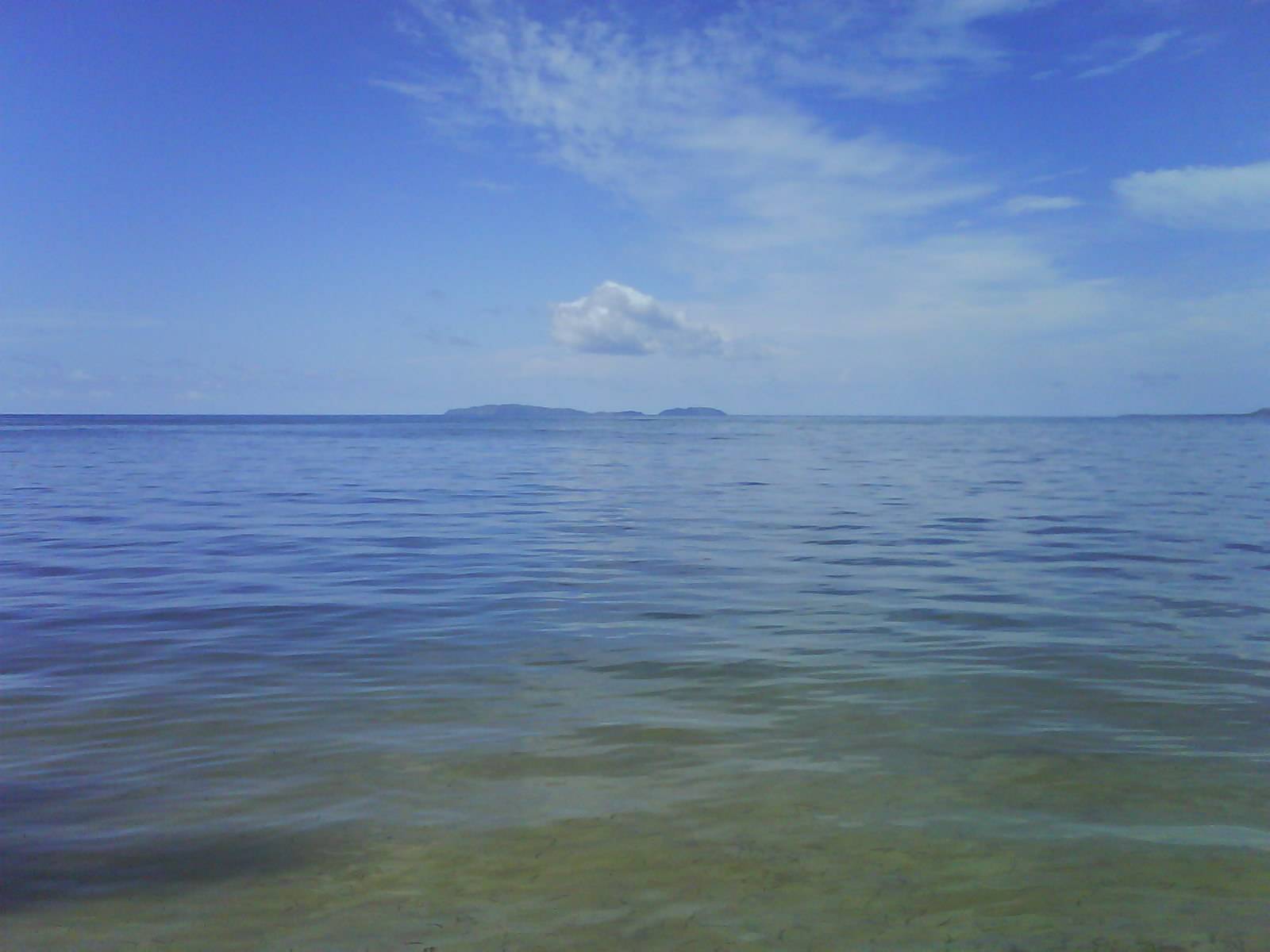 front view from the chosen beach