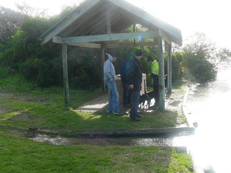 Sady Point super high tide storm surge 02-07-08