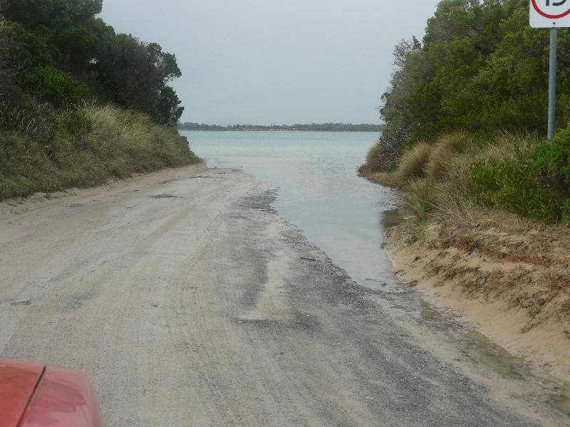 High tide aftermarth at sandy point