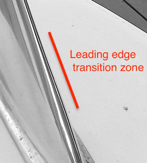 Rounded taper leading edge transitions