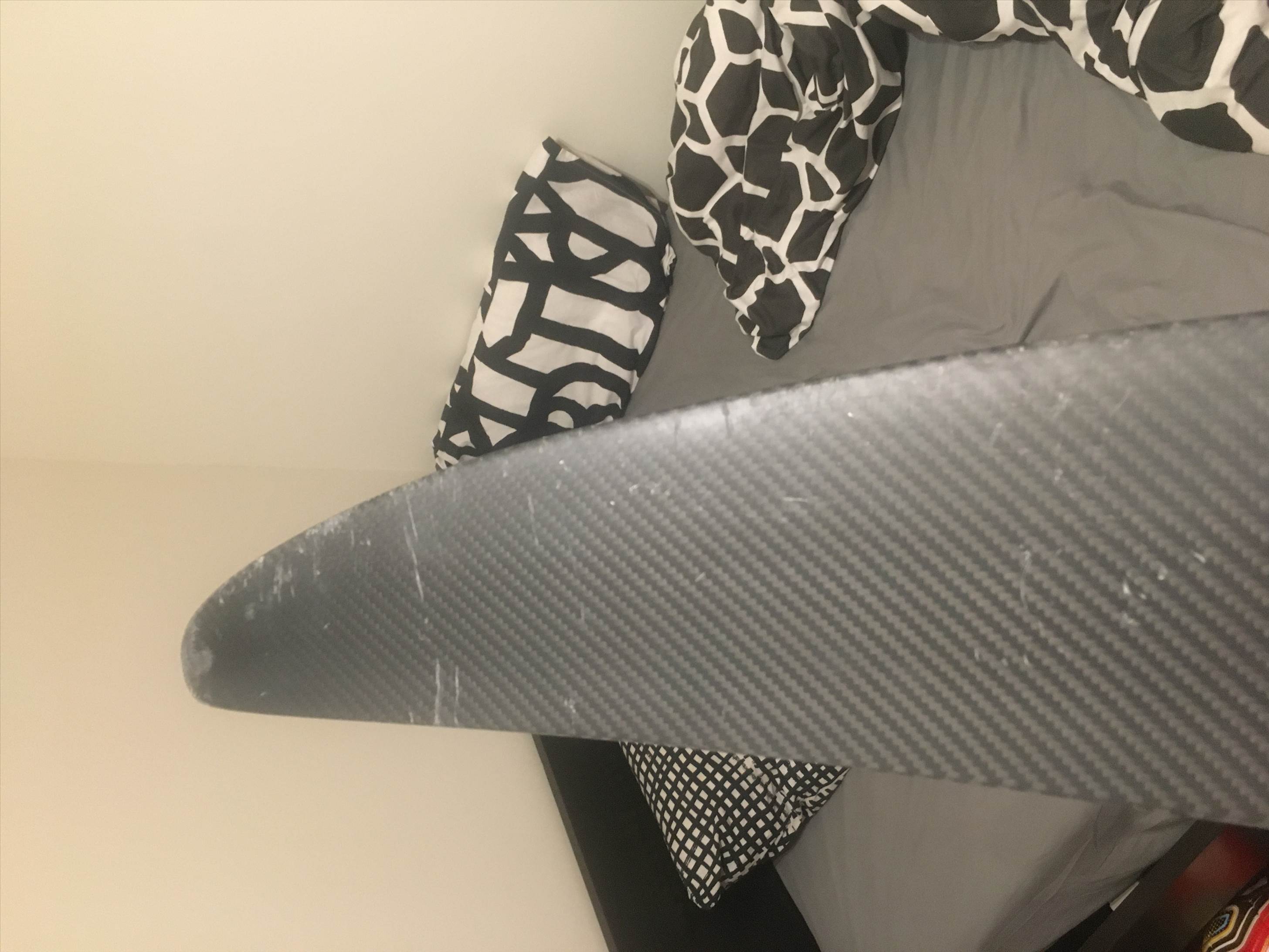 scratched front wing