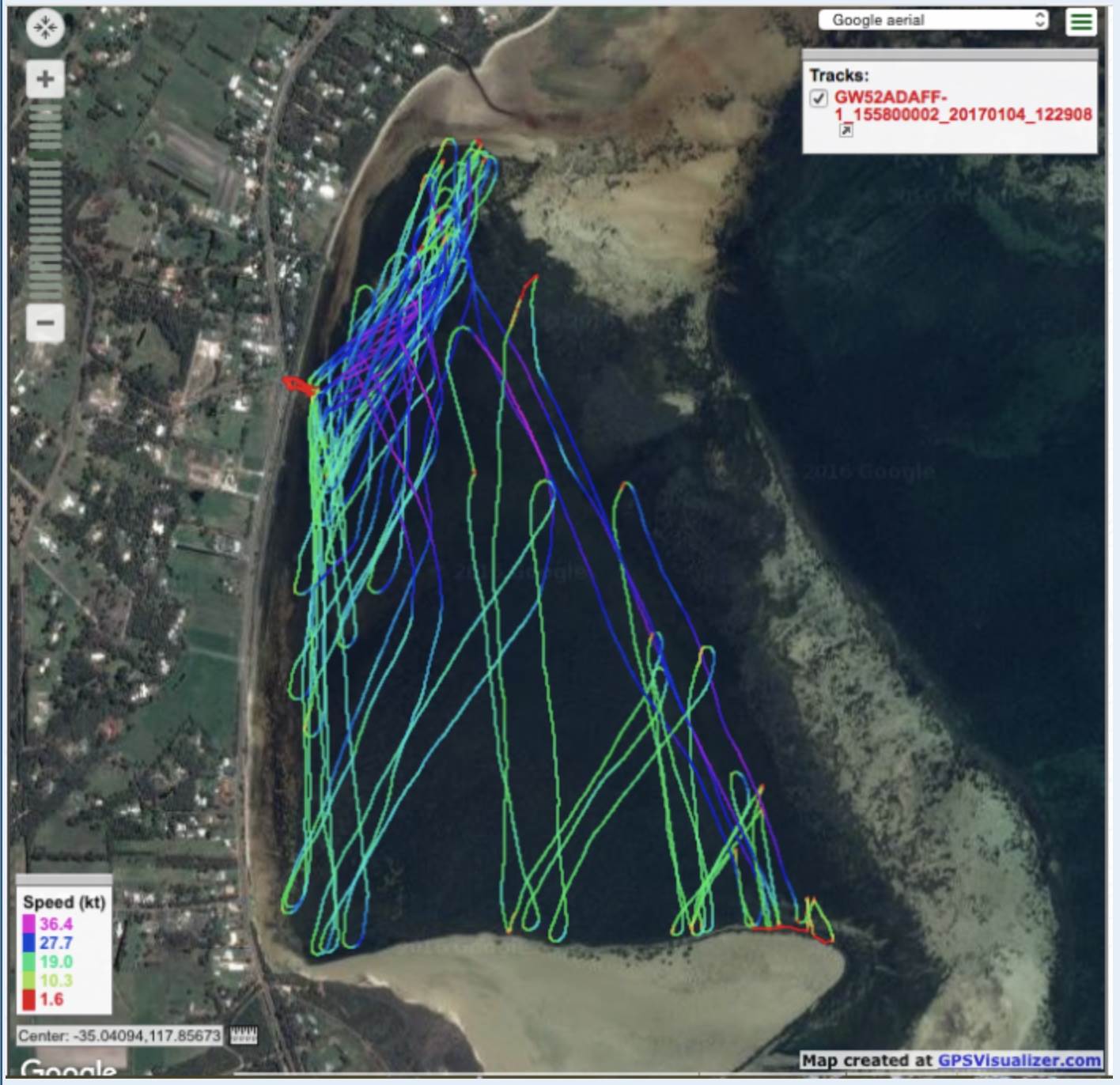 Albany January 2017 trackmap