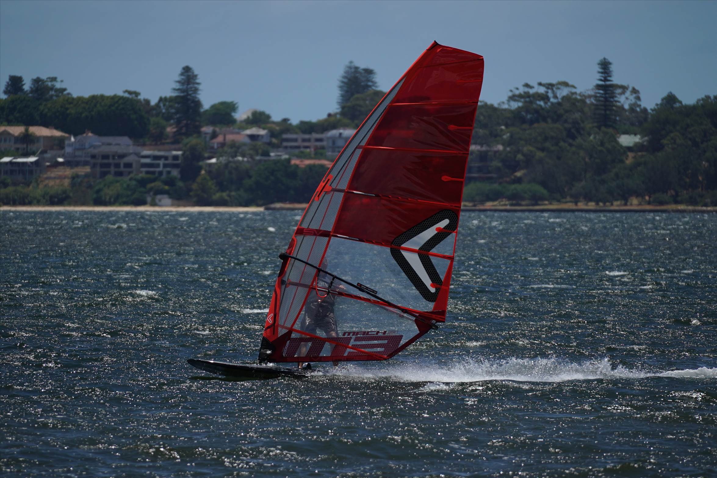 Slalom speeding on the river