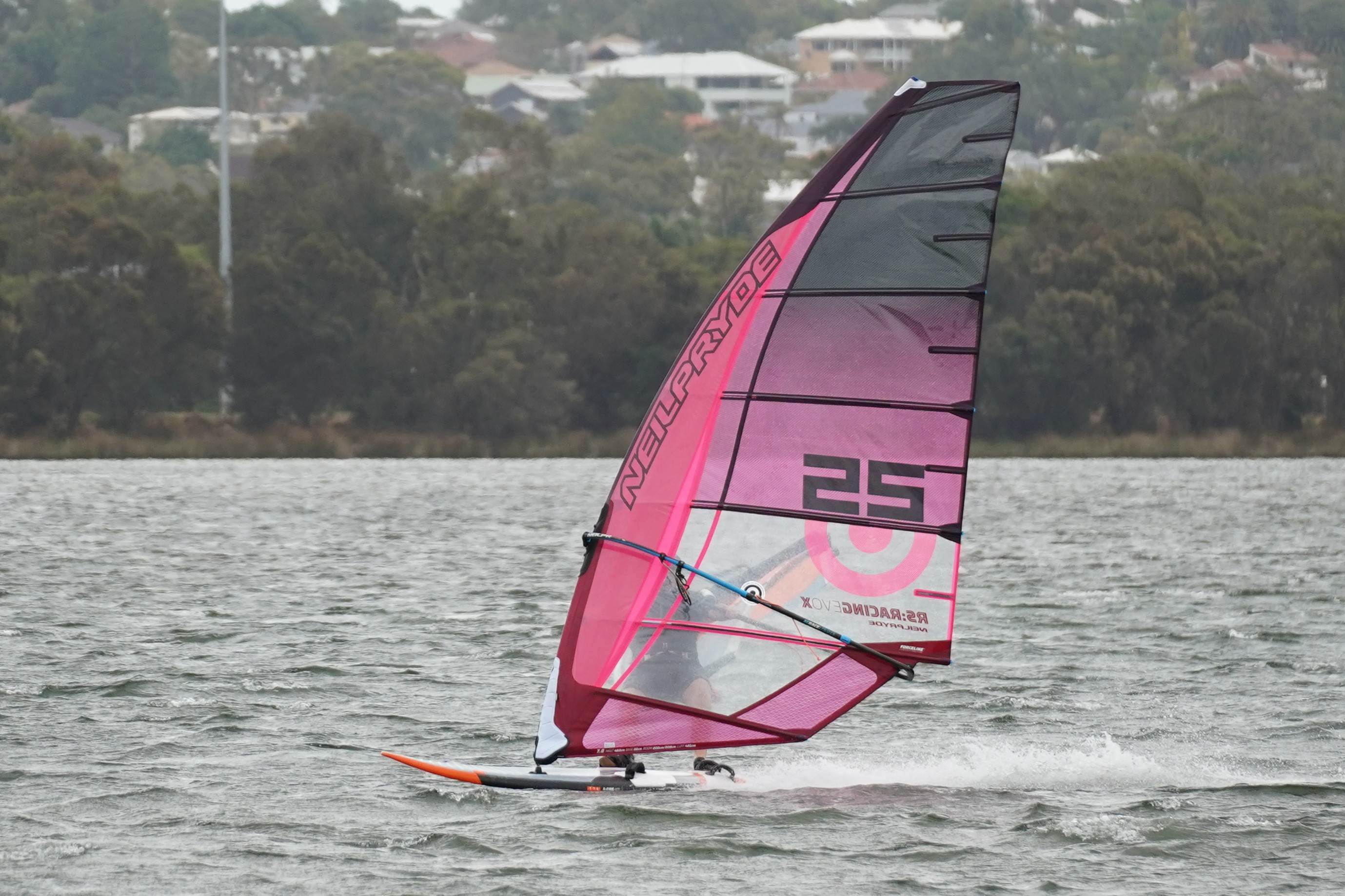Slalom speeding on the river