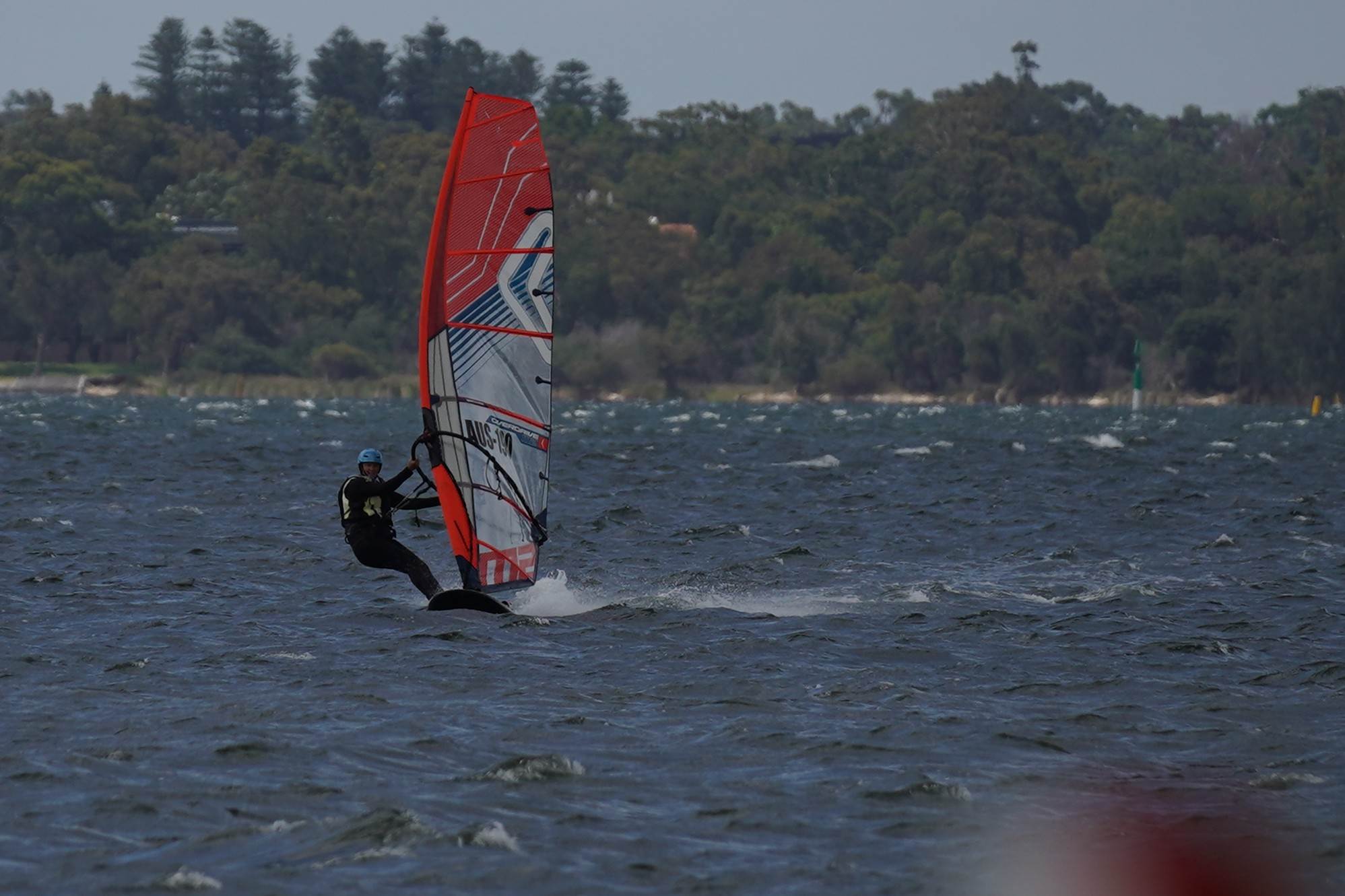 Slalom speeding on the river