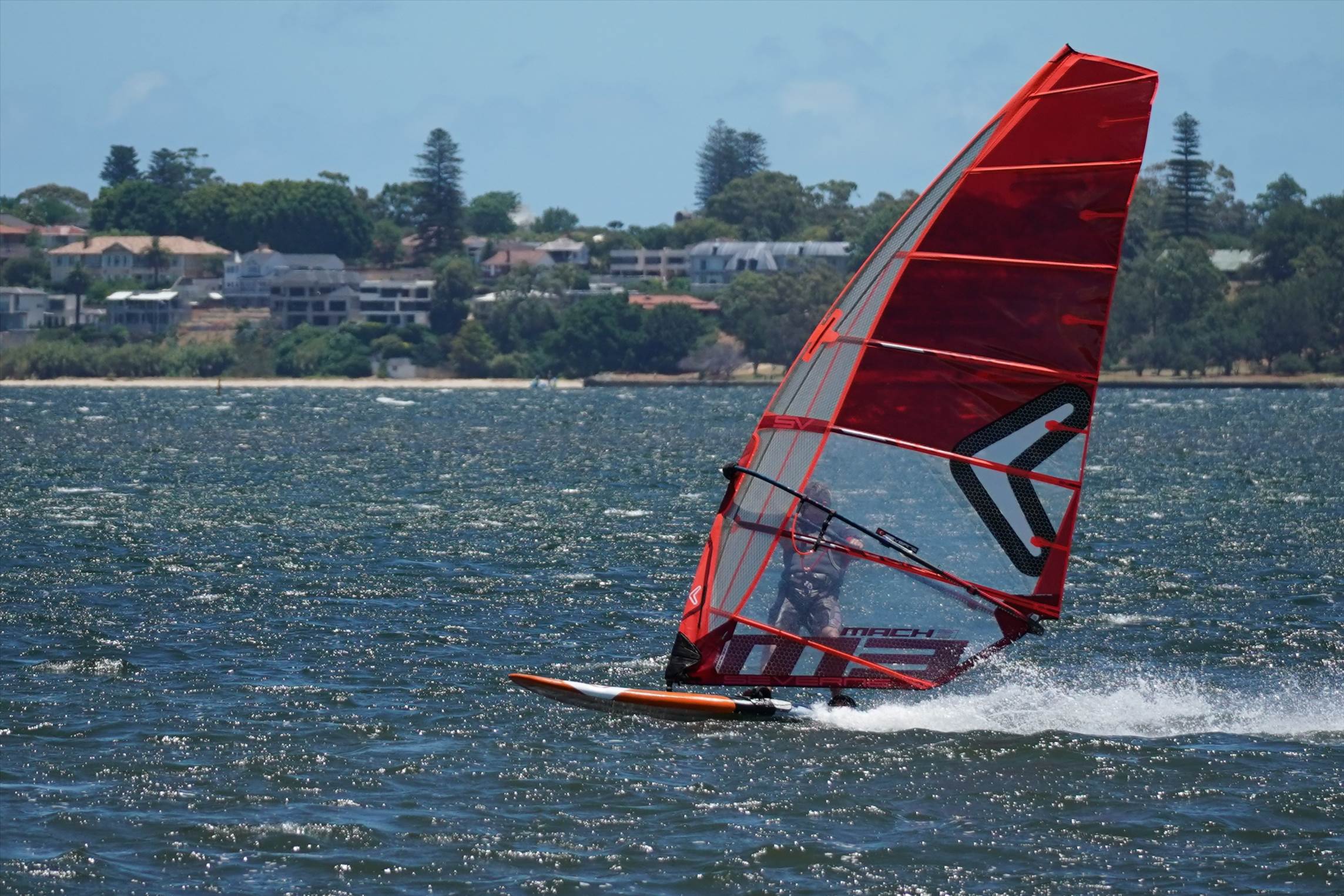 Slalom speeding on the river