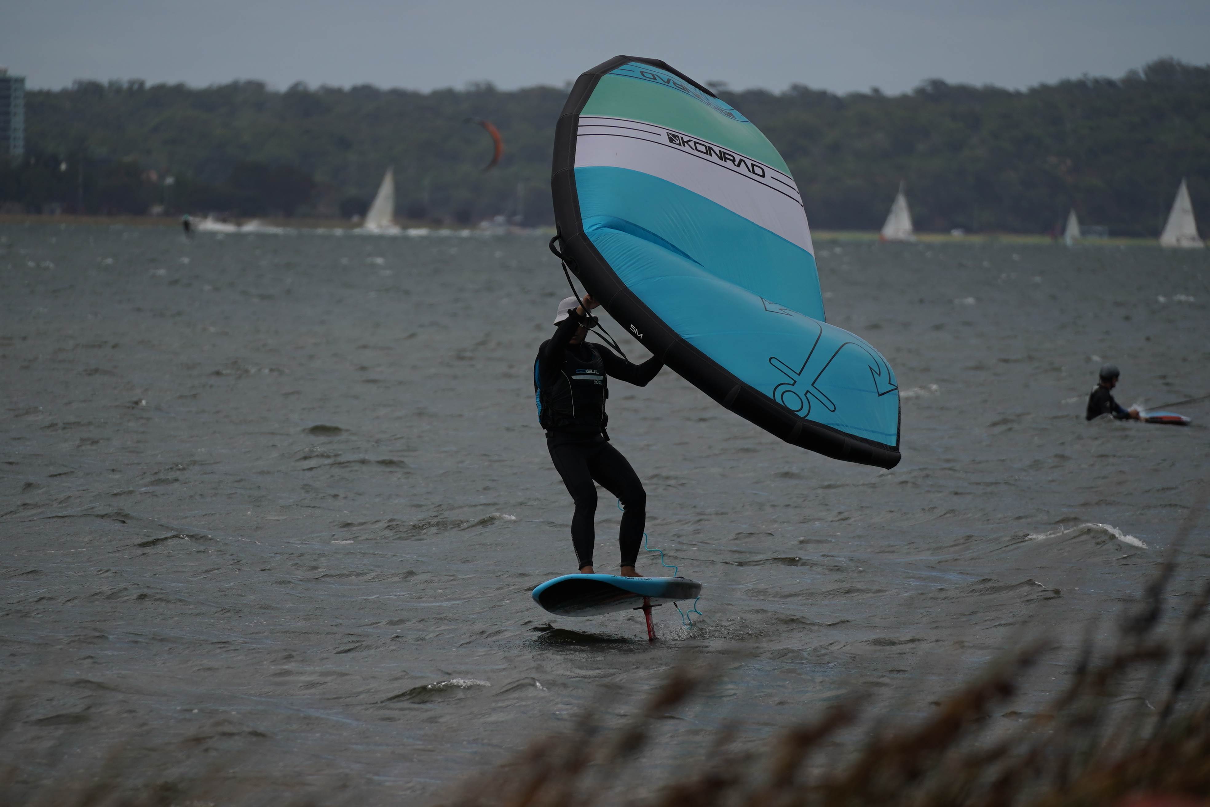 Slalom speeding on the river