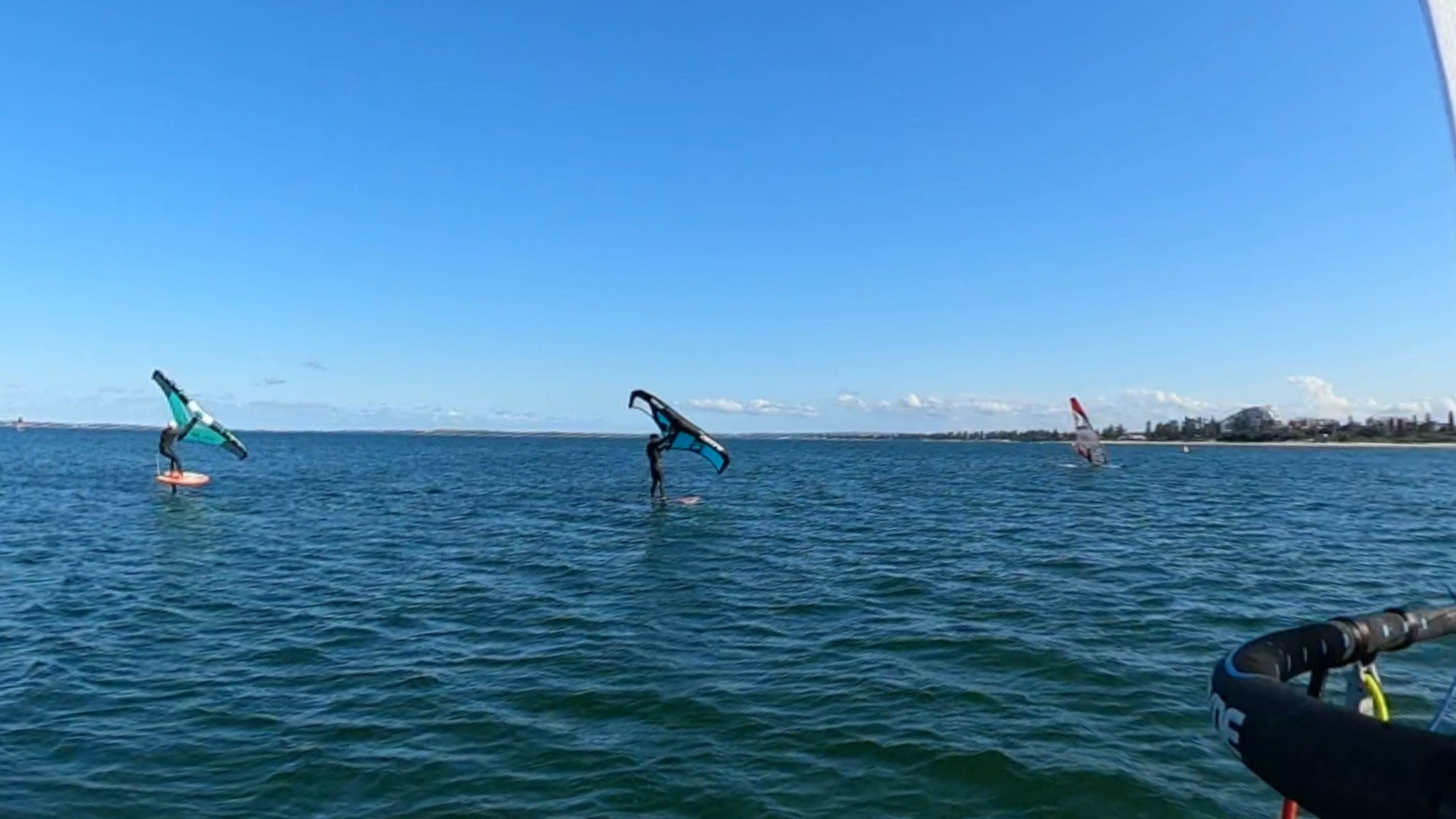 Early Spring day at the end of Winter 2022 with a lot of sails and wings out