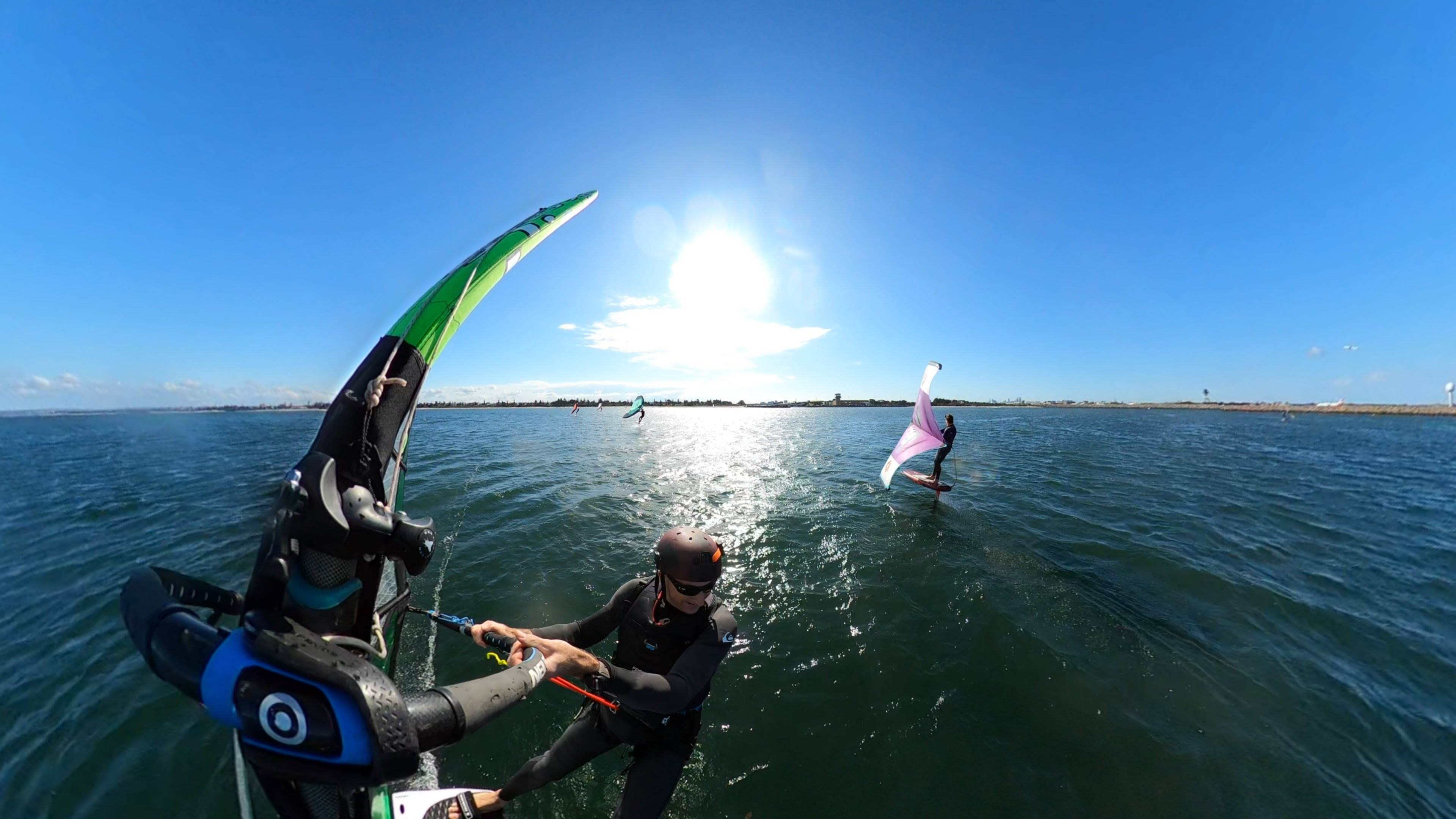 Early Spring day at the end of Winter 2022 with a lot of sails and wings out