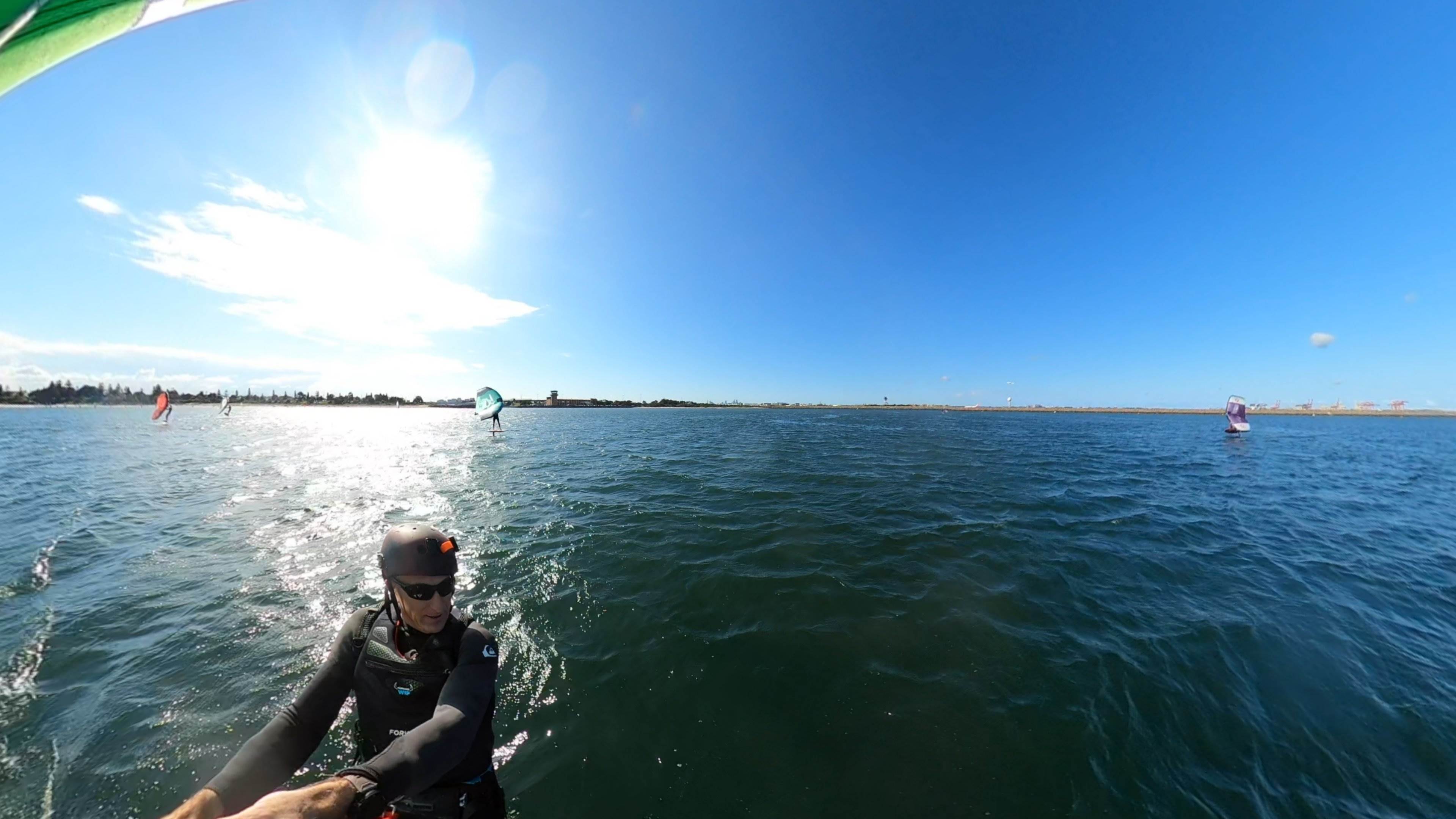 Early Spring day at the end of Winter 2022 with a lot of sails and wings out