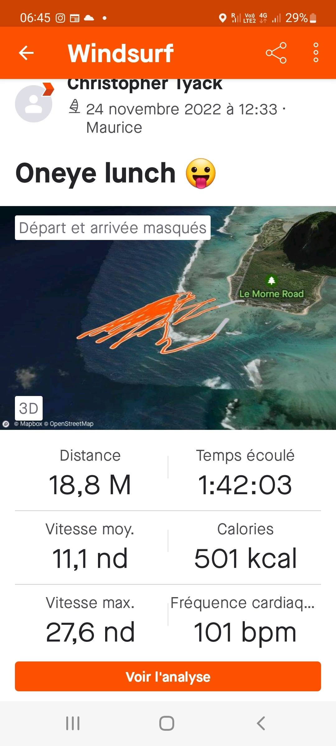 GPS data Christopher One Eye old fins