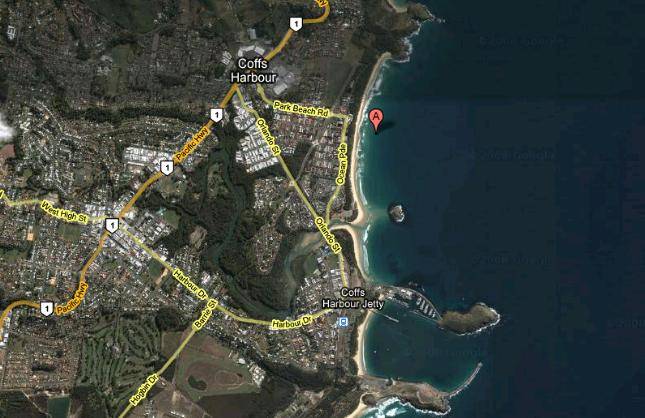Location for good NE windsurfing in Coffs Harbour