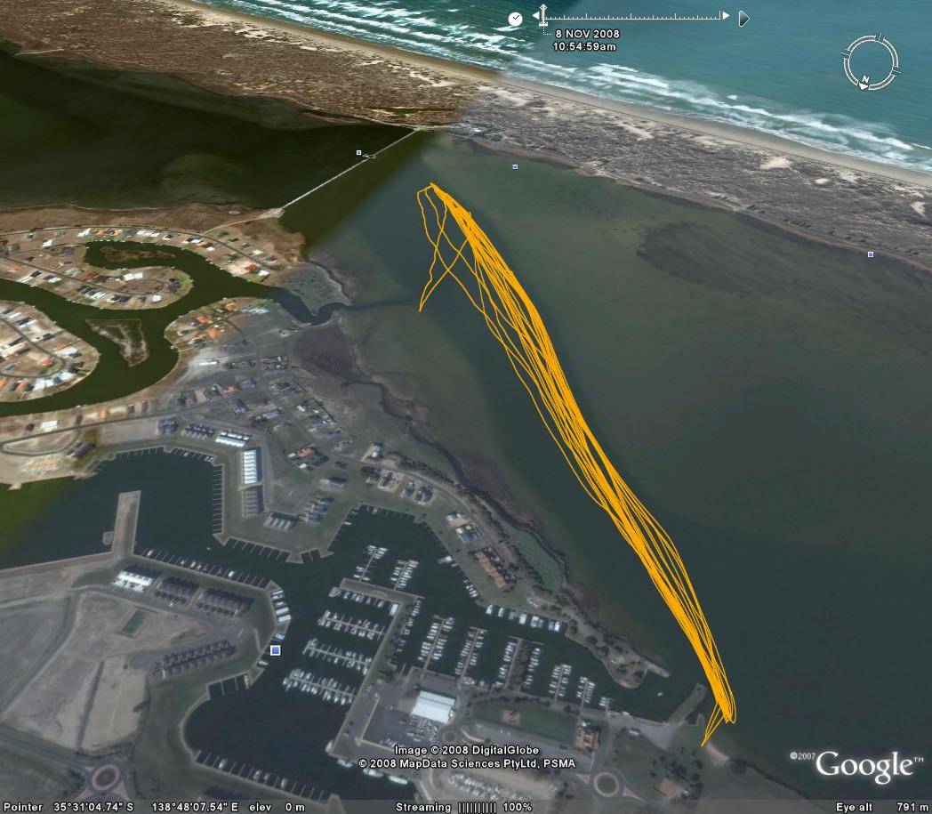 My GPS track for the 8th of November, 2008