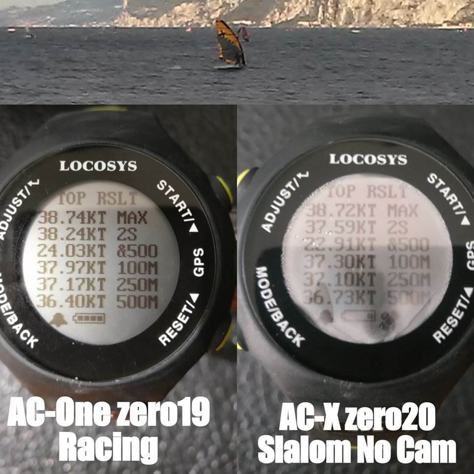 Point 7 sail compare GPS speeds