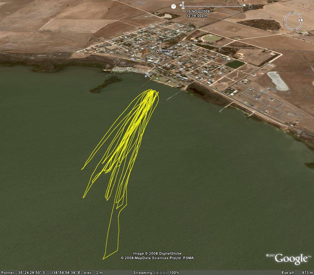 My GPS track for the 15th of November, 2008