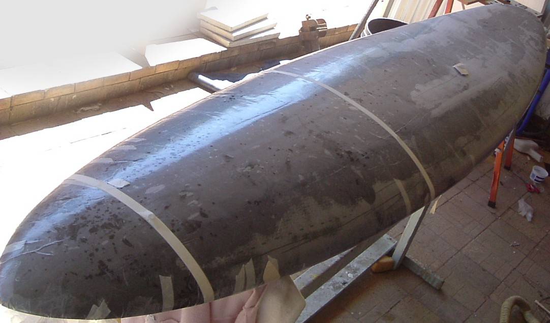 Vac bagging carbon on deck