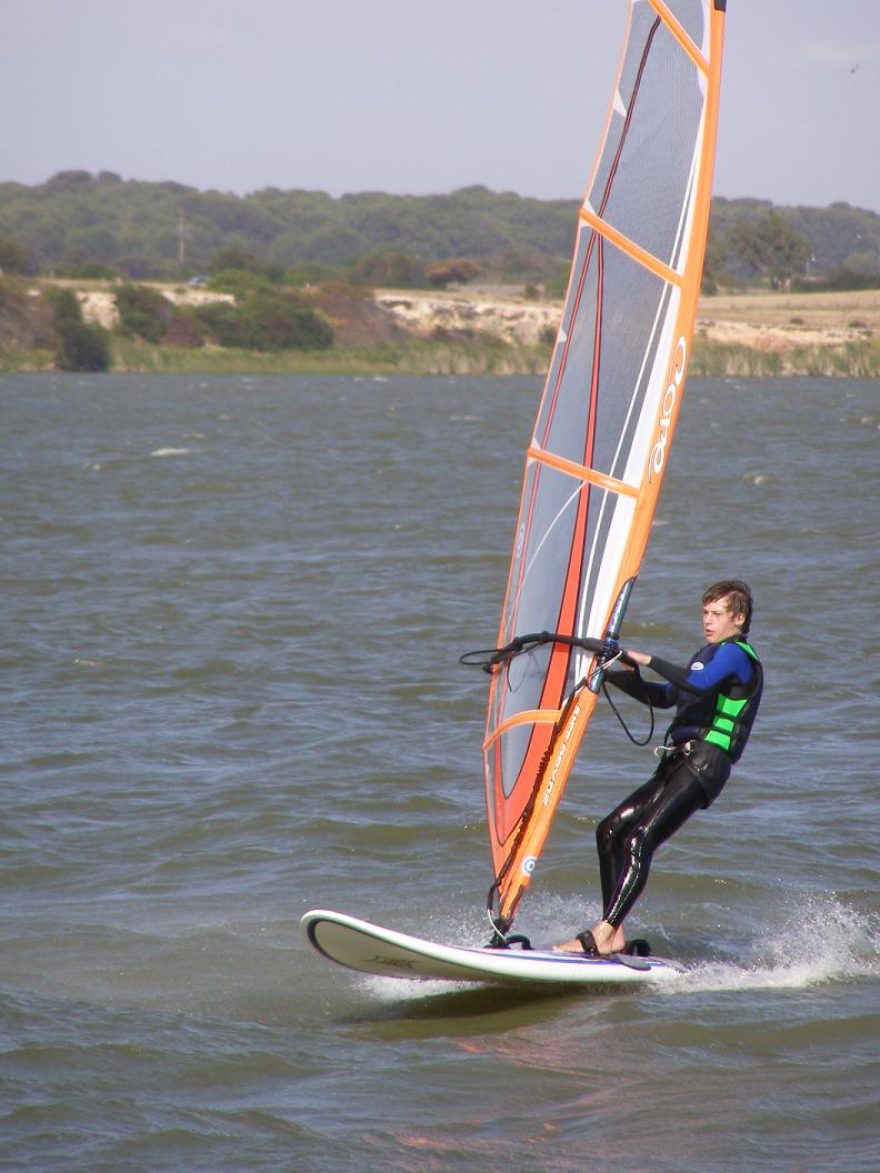 Me windsurfing on the 1th of January 2007