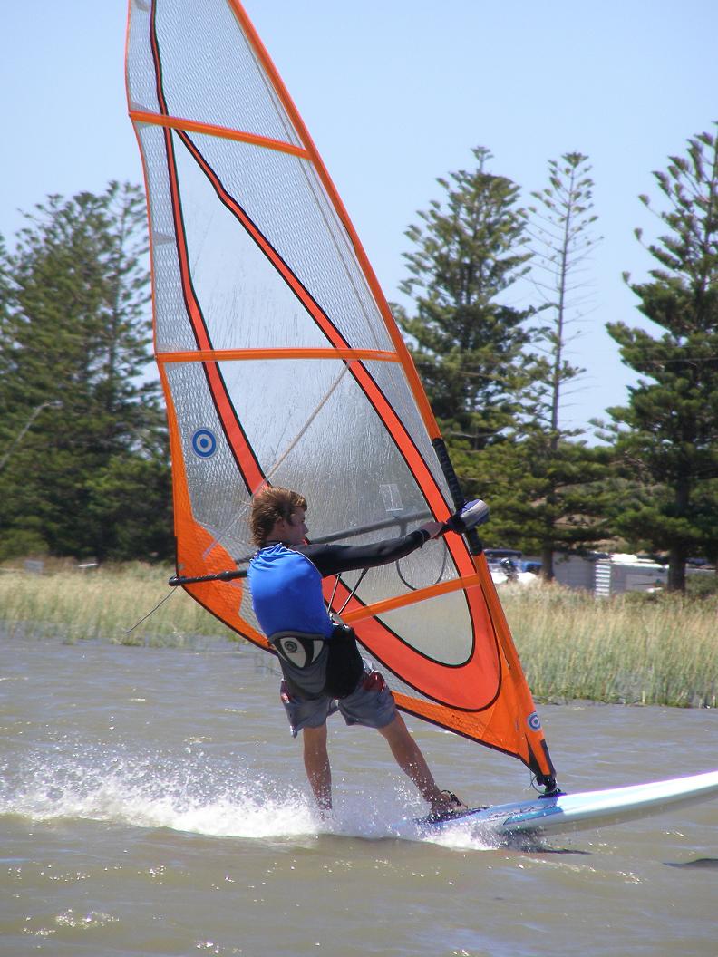 Me windsurfing on the 10th of January 2007
