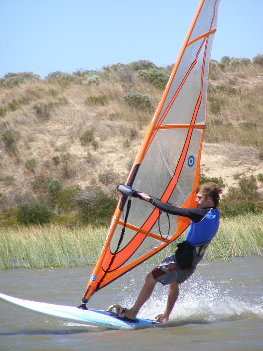 Me windsurfing on the 10th of January 2007