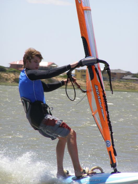 Me windsurfing on the 10th of January 2007