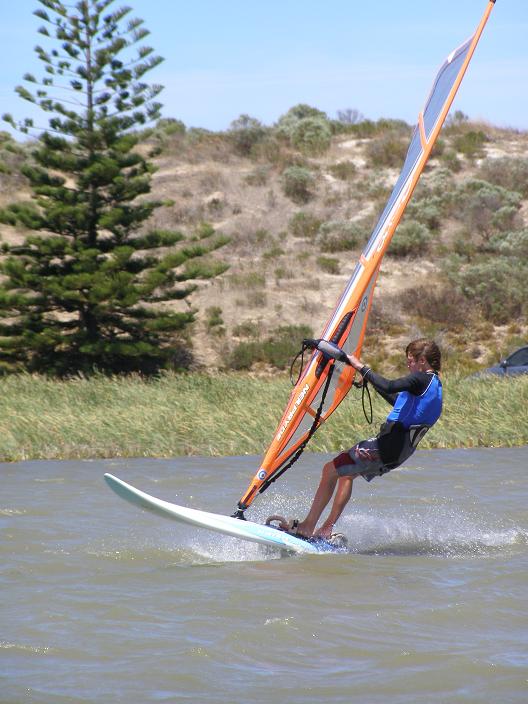 Me windsurfing on the 10th of January 2007