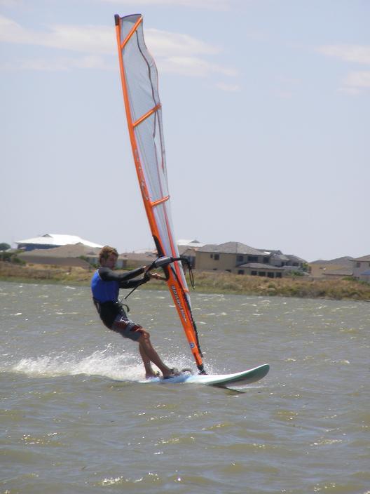 Me windsurfing on the 10th of January 2007