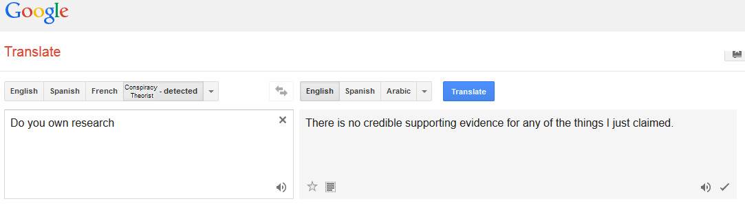 Do your own research google translate