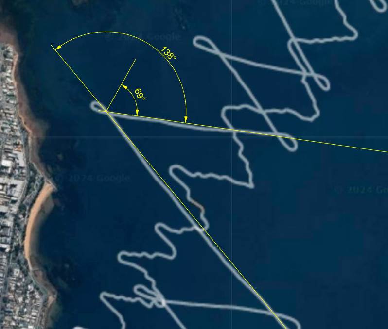 Tacking angle John340