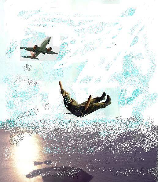 ameture photographer took this photo moments before Bondalucci`s camera