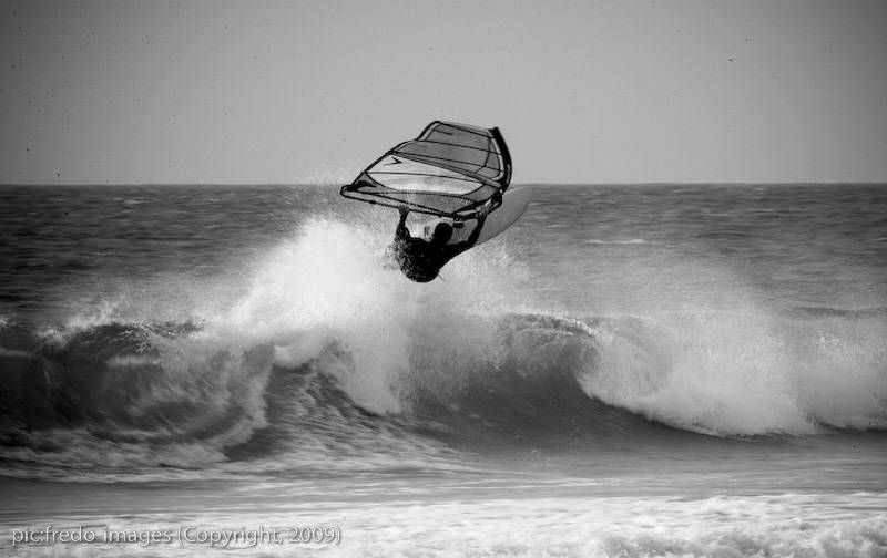 Pete Ross and Maris Naish testing the OES 2010 Twin Fin 90 and 95  at Walkers Rocks West South Austr