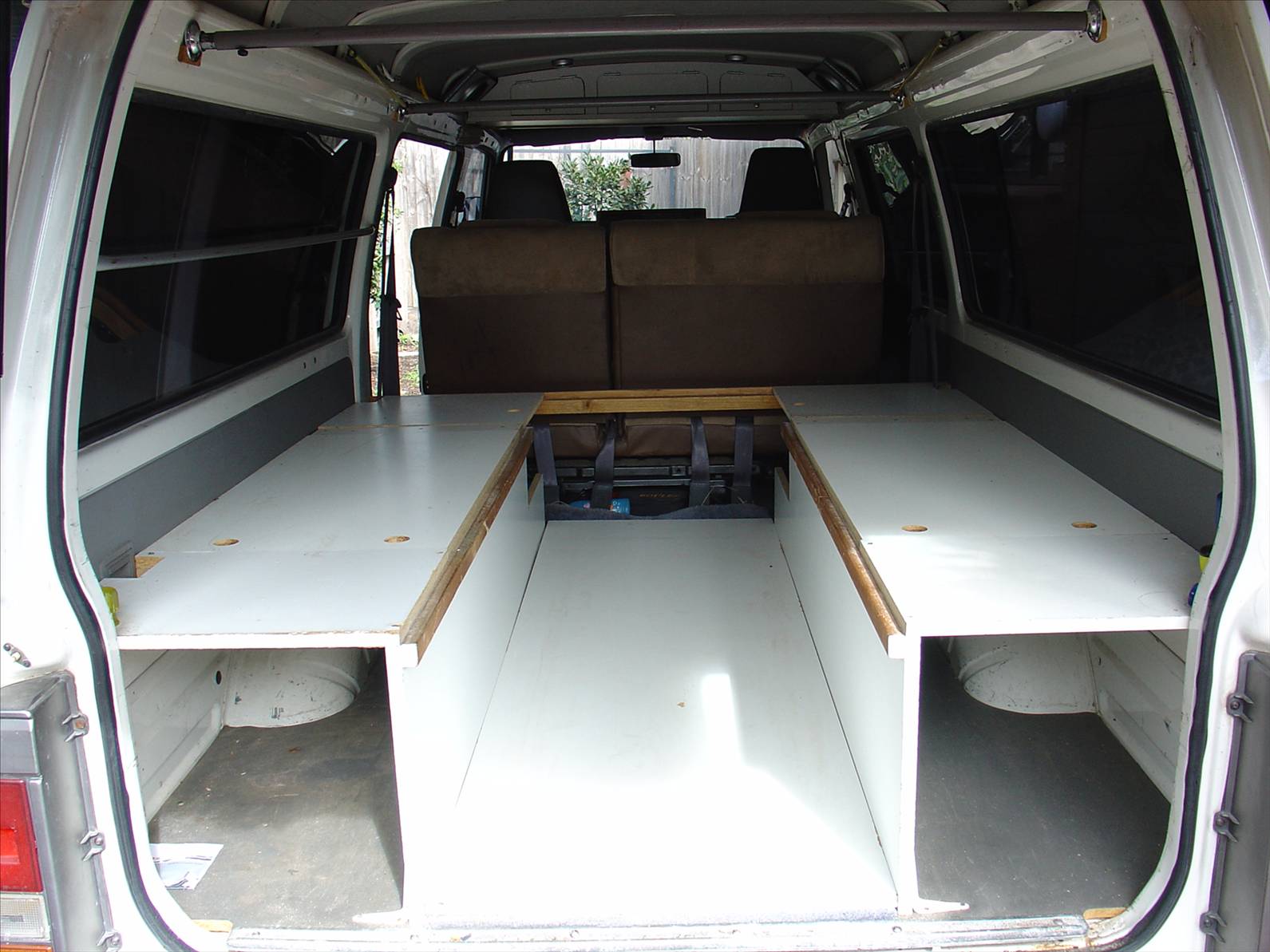 Jamie snowboard in PJ's and Petes van 015