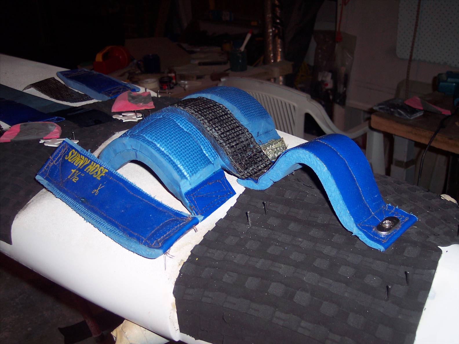 EVA carbon/kevlar foot strapps