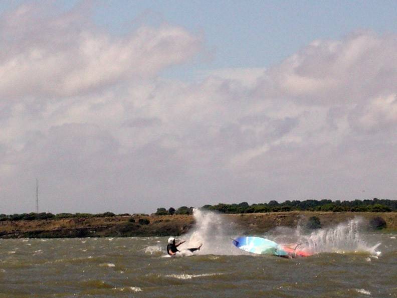 When Goolwa had water - you can see why I wore a lid!